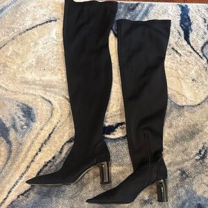 ZARA Over-the-Knee Stretch Boots – Size 
8